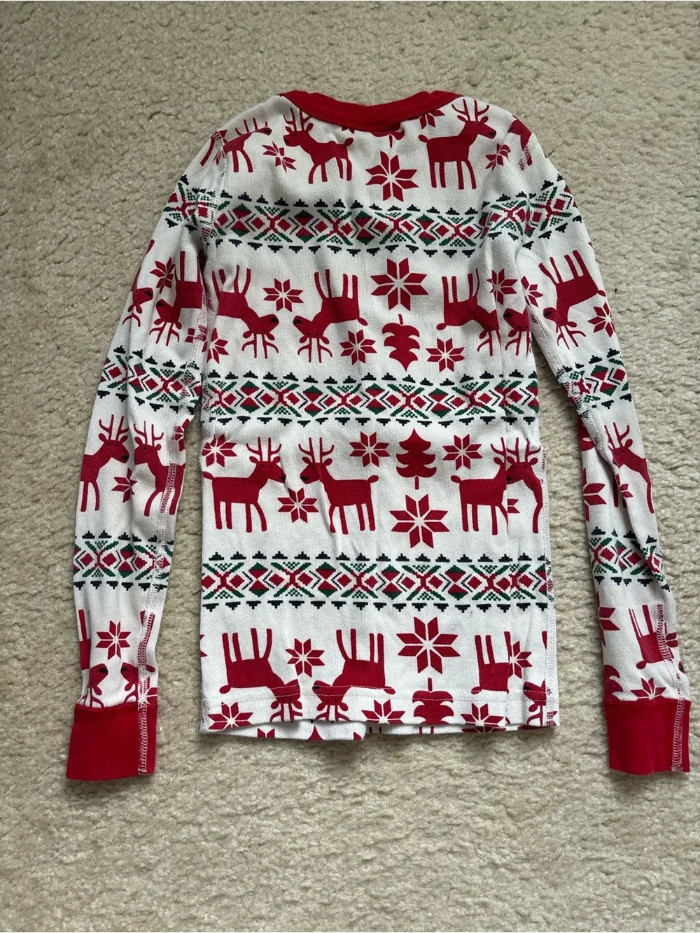 Size 8 Hanna Andersson Christmas Reindeer Pajama Set